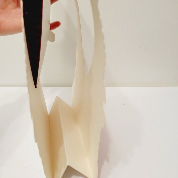 Vtg Norcross Stand Alone Valentine Paper Puff Heart Cupid Floral Pink Red Decor - Picture 9 of 9